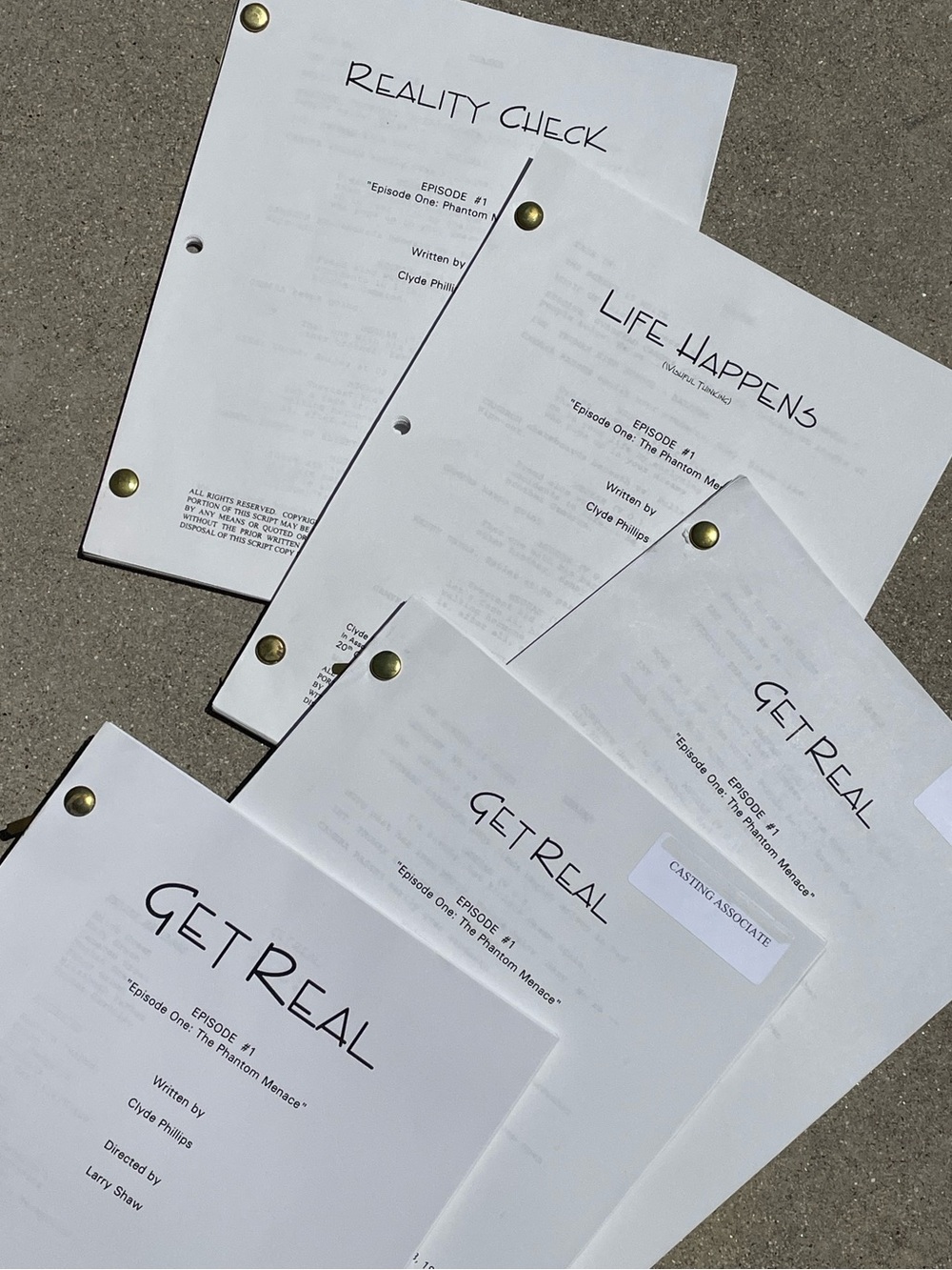 Get Real PILOT SET 90s TV Series Anne Hathaway Eisenberg Production Used Scripts
